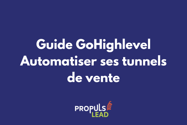 Interface GoHighLevel montrant l'automatisation d'un tunnel de vente avec workflows et séquences emails configurés
