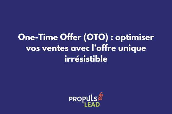 Schéma d'une offre One-Time Offer (OTO) dans un tunnel de vente avec timer et bouton d'action