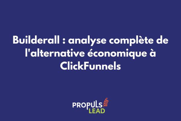 Interface de création de tunnel de vente Builderall avec éditeur drag-and-drop et outils marketing intégrés