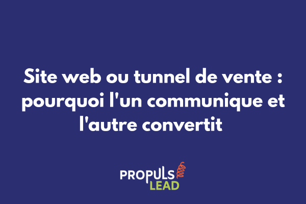 Comparaison visuelle entre site web traditionnel et tunnel de vente avec taux de conversion