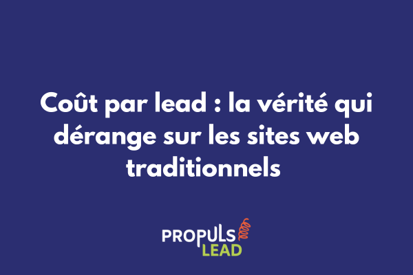 Graphique comparatif du coût par lead entre site web traditionnel et tunnel de vente optimisé
