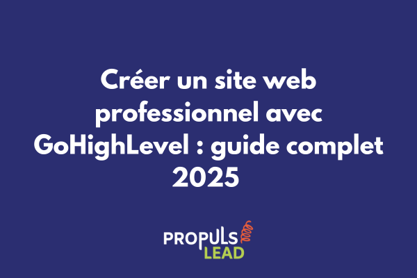Interface de création de site web dans GoHighLevel avec éditeur drag-and-drop et panneau de configuration