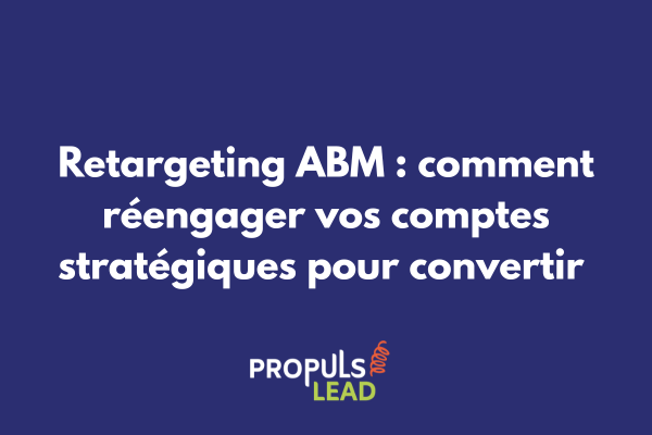 Dashboard de campagne retargeting ABM montrant les audiences segmentées par comptes stratégiques