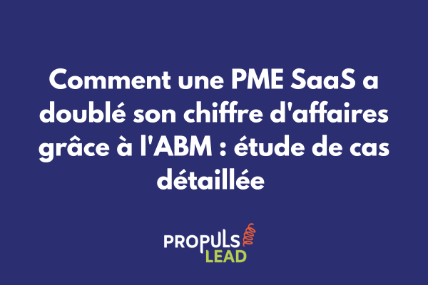 Graphique montrant la progression du chiffre d'affaires d'une PME SaaS après implémentation de l'ABM
