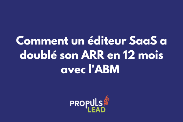 Dashboard SaaS affichant les métriques de croissance ARR suite à la stratégie ABM avec courbe exponentielle