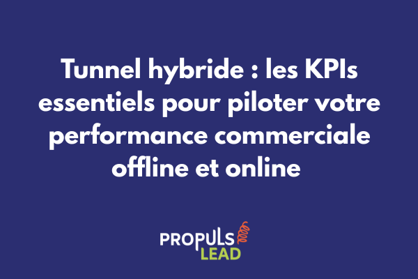 Dashboard KPIs pour tunnel de vente hybride avec métriques offline et online