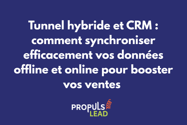 Synchronisation CRM entre interactions offline et online dans un tunnel de vente hybride