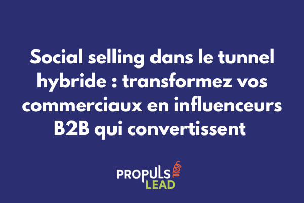 Commercial B2B utilisant LinkedIn sur son smartphone pour du social selling intégré dans un tunnel de vente hybride
