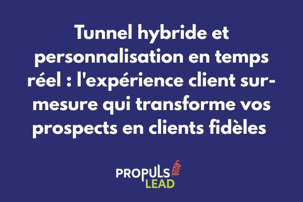 Système de personnalisation en temps réel dans un tunnel de vente hybride
