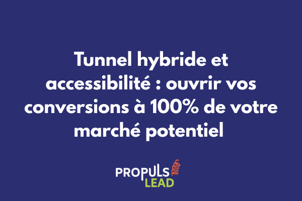Interface de tunnel de vente hybride respectant les normes d'accessibilité WCAG pour inclusion totale