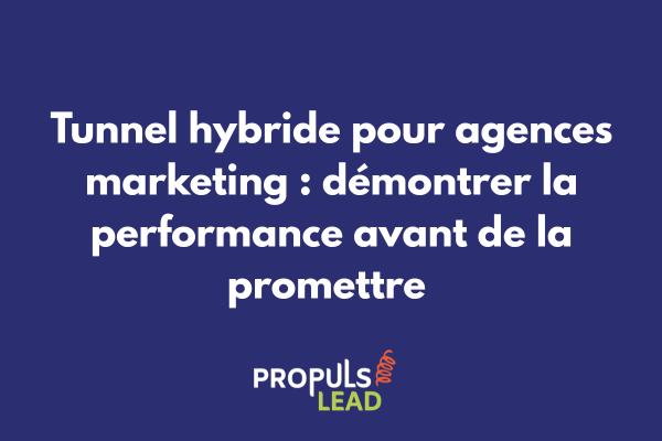 Équipe agence marketing utilisant un tunnel hybride pour gérer prospects et démonstrations clients