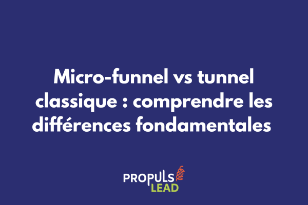 Comparaison visuelle entre un micro-funnel court et direct versus un tunnel de vente classique multi-étapes