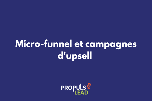 Schéma illustrant un micro-funnel d'upsell avec parcours client simplifié et augmentation du panier moyen