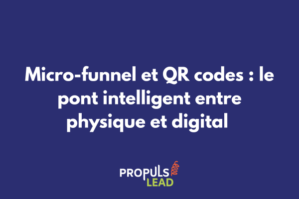 QR code scanné par smartphone redirigeant vers un micro-funnel optimisé illustrant la connexion entre offline et online