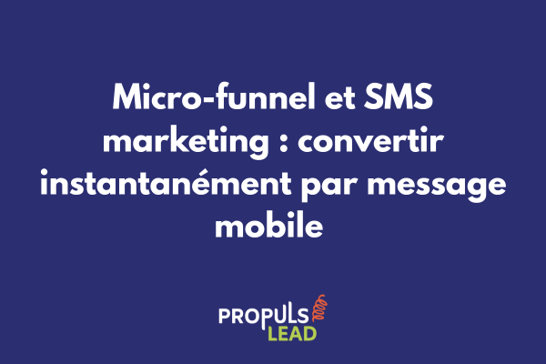 Interface de plateforme SMS marketing montrant une campagne de micro-funnel avec segmentation d'audience et taux de conversion en temps réel