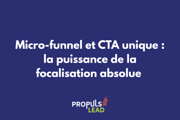 Landing page de micro-funnel avec un seul appel à l'action proéminent éliminant toute distraction pour concentrer l'attention
