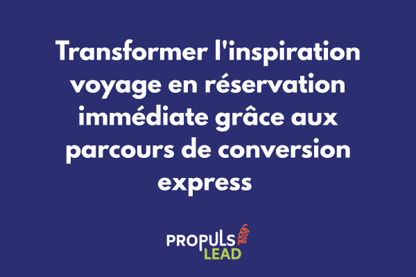 Interface de micro-funnel tourisme montrant un parcours de réservation simplifié avec visuels immersifs, disponibilités en temps réel et offres personnalisées