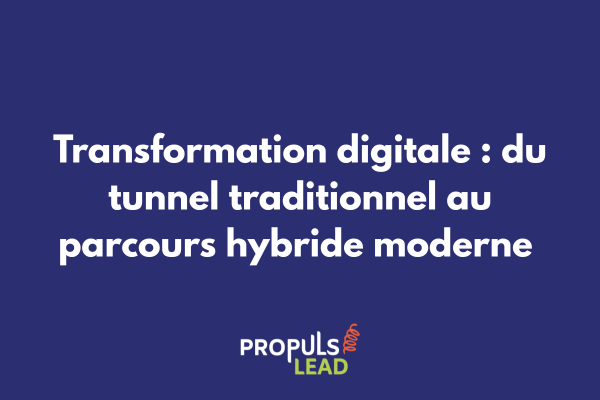 Comparaison visuelle entre un tunnel de vente linéaire classique et un tunnel hybride multi-canal avec points de convergence offline/online