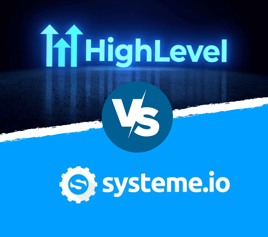 Comparatif des fonctionnalités entre Systeme.io et GoHighLevel pour tunnel de vente B2B à Marseille