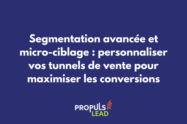 Infographie montrant les différents segments de clients dans un tunnel de vente personnalisé