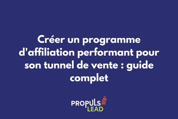 Tableau de bord d'un programme d'affiliation intégré à un tunnel de vente avec statistiques et commissions