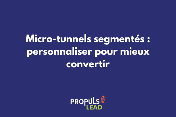 Schéma illustrant plusieurs micro-tunnels de vente adaptés à différents segments d'audience avec leurs parcours de conversion personnalisés