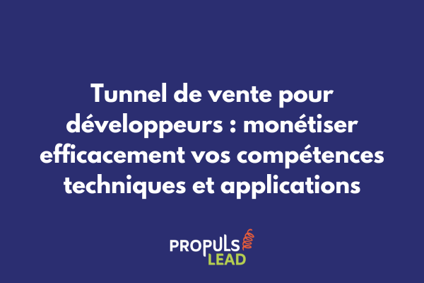 Tunnel de vente automatisé pour développeurs et vente d'applications
