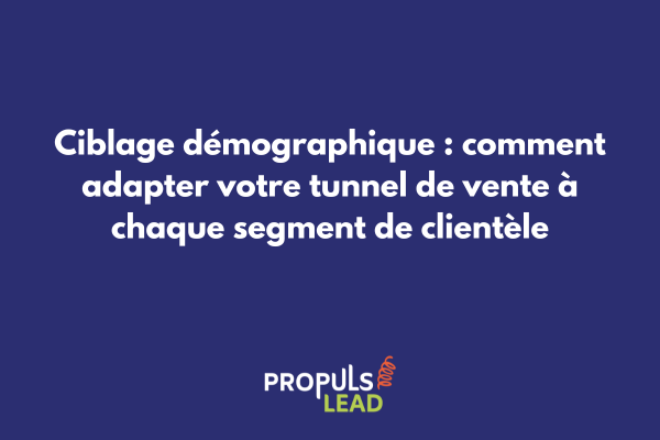 Tableau de bord analytique montrant la segmentation démographique d'un tunnel de vente avec différents segments d'audience