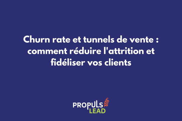 Graphique montrant l'évolution du churn rate dans un tunnel de vente optimisé