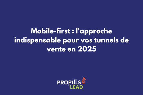 Tunnel de vente optimisé mobile-first sur smartphone avec taux de conversion élevé