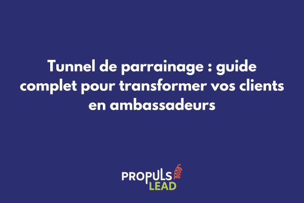 Schéma d'un tunnel de parrainage automatisé montrant le parcours du parrain et du filleul