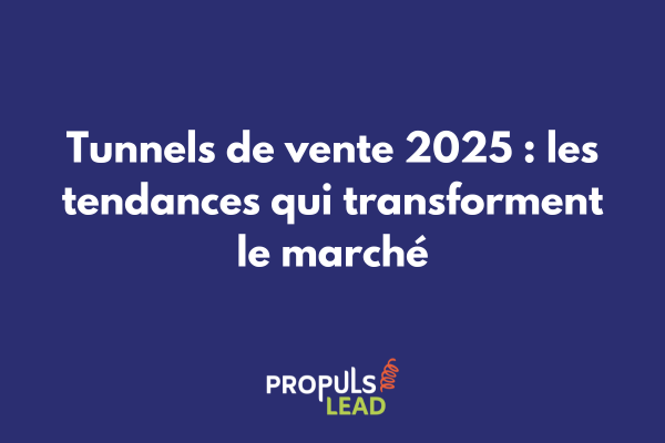 Graphique des tendances tunnels de vente 2025 avec courbes de croissance et icônes technologiques