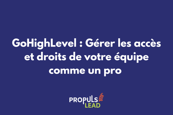 Interface de gestion des permissions utilisateurs dans GoHighLevel avec différents niveaux d'accès