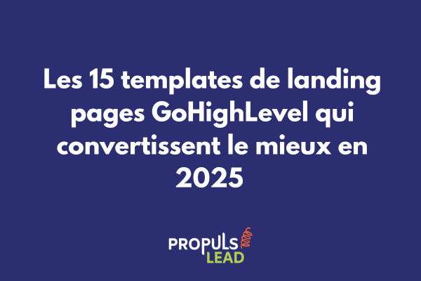Templates de landing pages GoHighLevel haute conversion 2025