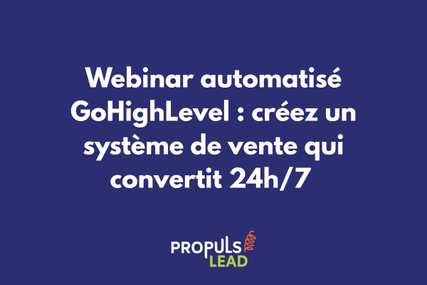 Configuration d'un funnel webinar automatisé dans l'interface GoHighLevel avec statistiques de conversion