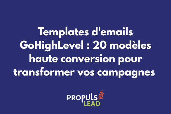Interface de création d'email template dans GoHighLevel avec prévisualisation mobile et desktop