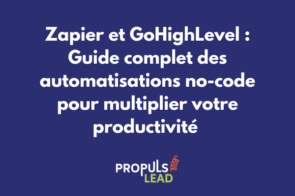 Interface de connexion entre Zapier et GoHighLevel montrant les flux d'automatisation disponibles