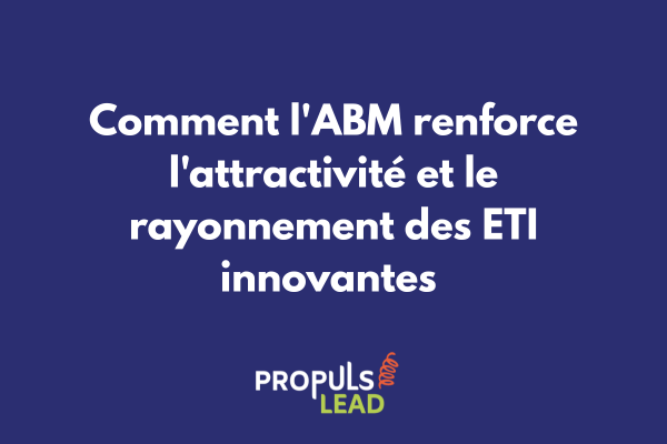 ETI innovante présentant stratégie ABM à investisseurs et partenaires potentiels
