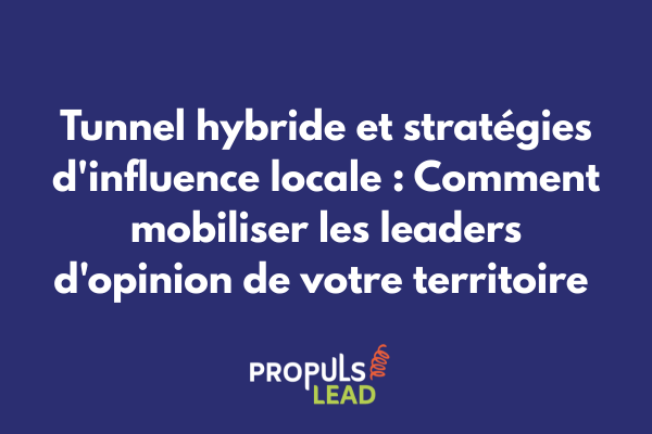 Schéma stratégique d'un tunnel de vente hybride intégrant des influenceurs locaux