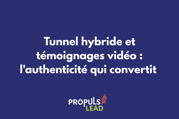Client donnant un témoignage vidéo authentique dans le cadre d'un tunnel de vente hybride