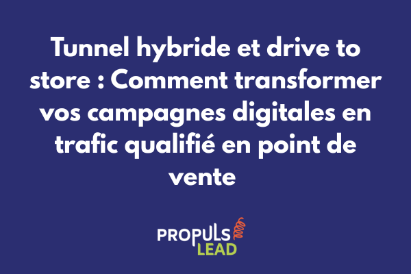 Infographie illustrant le parcours drive to store depuis une campagne digitale vers un point de vente physique