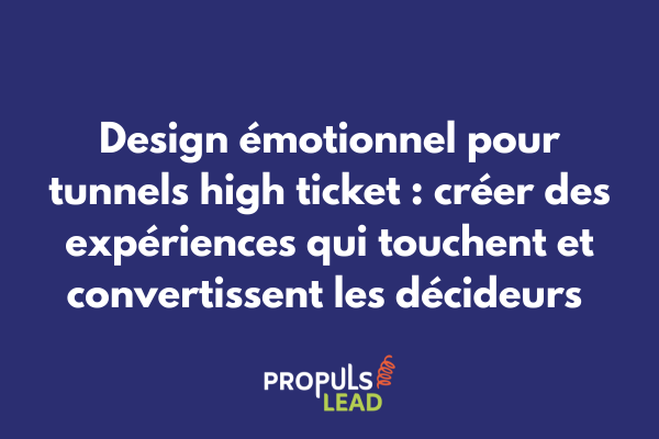 Interface utilisateur premium illustrant les principes de design émotionnel dans un tunnel de vente high ticket avec attention particulière aux détails visuels et à l'expérience sensorielle
