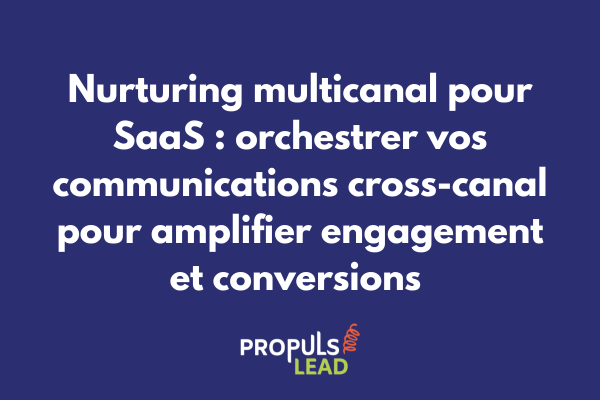 Schéma d'orchestration multicanal pour SaaS illustrant la coordination des communications email, SMS, in-app, push et social créant une expérience cohérente amplifiée