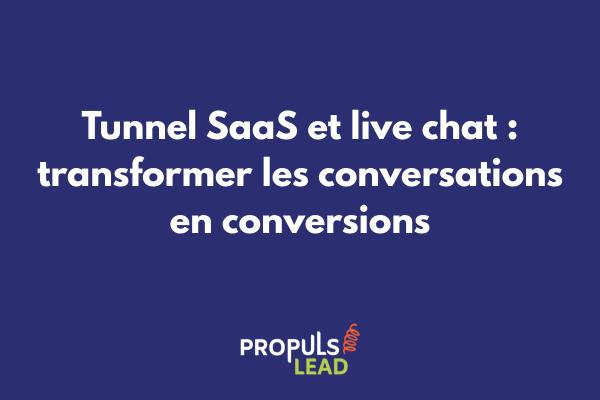 Interface de live chat intégrée dans un tunnel de vente SaaS avec conversation en temps réel entre un prospect et un conseiller