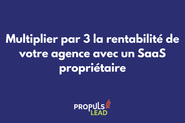 Schéma montrant la transformation d'une agence marketing en modèle hybride services-SaaS avec revenus récurrents