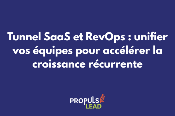 Schéma illustrant l'alignement RevOps entre marketing ventes et customer success dans un tunnel de vente SaaS