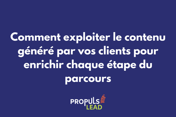 Illustration montrant les différents types de contenus générés par les utilisateurs intégrés au parcours client