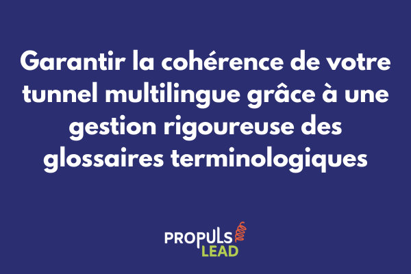 Interface de gestion de glossaire terminologique multilingue pour assurer la cohérence d'un tunnel de vente international