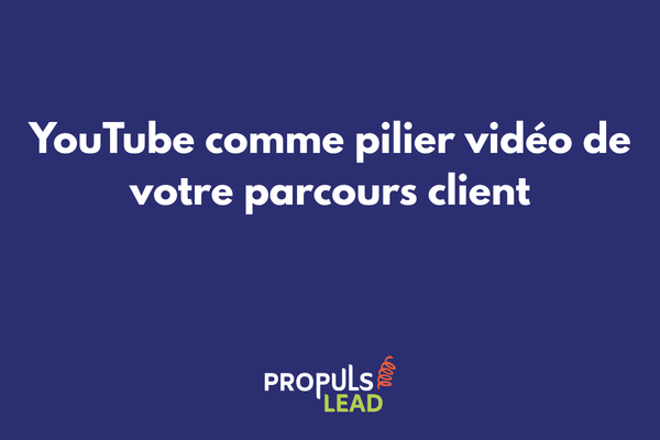 Stratégie YouTube déployée sur les différentes étapes du parcours client avec formats vidéo adaptés
