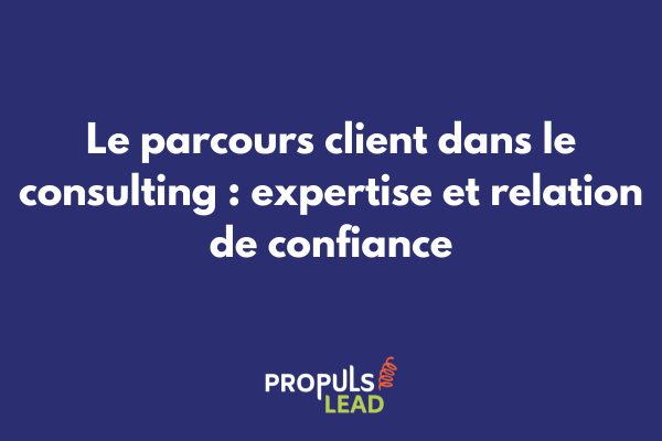 Schéma du parcours client dans le secteur du consulting de la prise de conscience à la recommandation